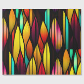 ベッドのステンドグラスのカタルーズモザイクパターン ラッピングペーパー (フラット)