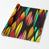 ベッドのステンドグラスのカタルーズモザイクパターン ラッピングペーパー (アンロールド)