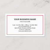 ベッドのバグ除去害虫管理サービスビジネスカー 名刺 (裏面)