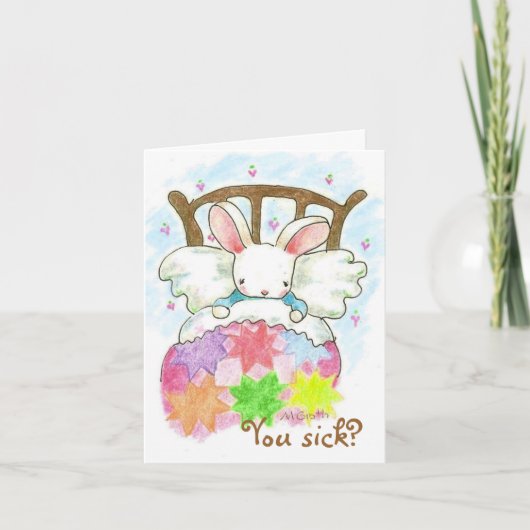 ベッドのバニー病気？カード カード (正面)