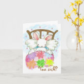 ベッドのバニー病気？カード カード (黄色い花)