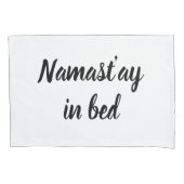 ベッドのブラシの原稿のレタリングの枕場合のNamastay 枕カバー (正面)