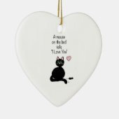 ベッドのマウスは"私を愛します"オーナメント告げます セラミックオーナメント (右)