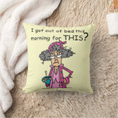 ベッドのユーモアから出ること クッション (ブランケット)