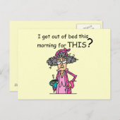 ベッドのユーモアから出ること ポストカード (正面/裏面)