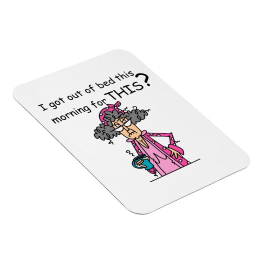 ベッドのユーモアから出ること マグネット (右側)