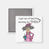 ベッドのユーモアから出ること マグネット (正面/裏面)