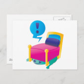 ベッドの下に潜む恐ろしい怪物 ポストカード (正面/裏面)