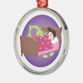 ベッドの下のモンスター メタルオーナメント (左)