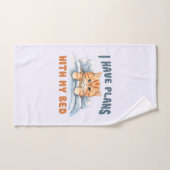 ベッドの予定がある – Cozy Orange Cat バスタオルセット (ハンドタオル)