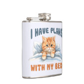 ベッドの予定がある – Cozy Orange Cat フラスク (右)
