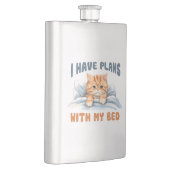 ベッドの予定がある – Cozy Orange Cat フラスク (右)