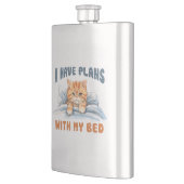 ベッドの予定がある – Cozy Orange Cat フラスク (左)