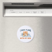 ベッドの予定がある – Cozy Orange Cat マグネット (インサイチュ (食洗機))