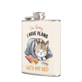 ベッドの予定が入ってごめんなさい、居心地のよい猫 フラスク (左)