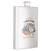 ベッドの予定が入ってごめんなさい、居心地のよい猫 フラスク (右)