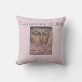 ベッドの仏の水彩画の芸術の枕のNamast'ay クッション (正面)