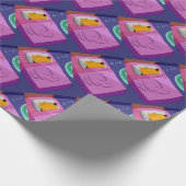 ベッドの包装紙の小犬 ラッピングペーパー (角)