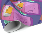 ベッドの包装紙の小犬 ラッピングペーパー (ロールコーナー)