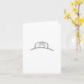 ベッドの猫の誕生日カード、どんな行事にも使える白紙のカード カード (黄色い花)