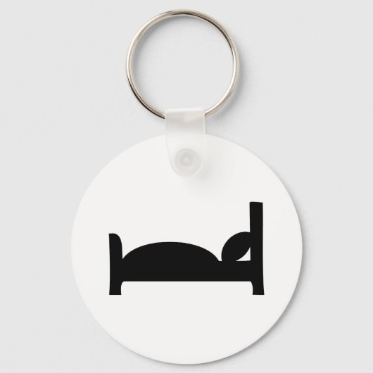 ベッドの眠りアイコン キーホルダー (正面)