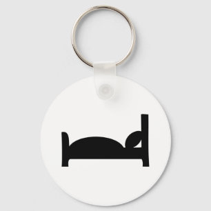 ベッドの睡眠アイコン キーホルダー