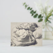 ベッドの若者 ポストカード (スタンド正面)