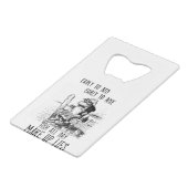 ベッドへの早く採取はあります作ります クレジットカード栓抜き (正面アングル)