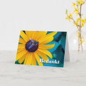 ベッドアンクトサンキューインオランダNederland with Bee カード (黄色い花)