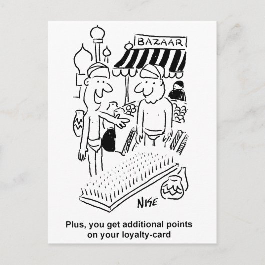 ベッドオブおもしろい爪、 ネイルインディアンバザールマーケットプレイス ポストカード (正面)