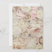 ベッドオブバラ&アマランスピンク結婚式招待状 (裏面)