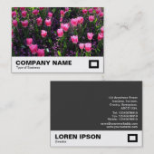 ベッドオブピンクチューリップ 名刺 (正面/裏面)