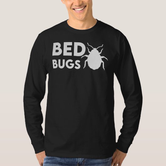 ベッドカッコいいバグ寄生虫ハンター Tシャツ (正面)