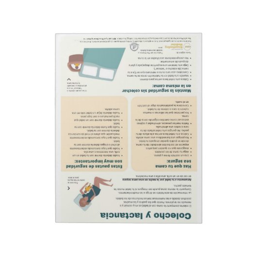 ベッドシェアリングと授乳遠くに涙スペインの- ノートパッド (回転)