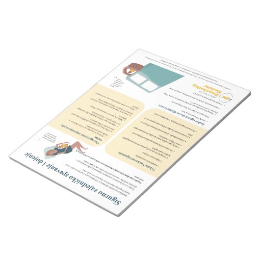 ベッドシェアリングと授乳遠くに涙 – (クロアチア) ノートパッド (アングル)