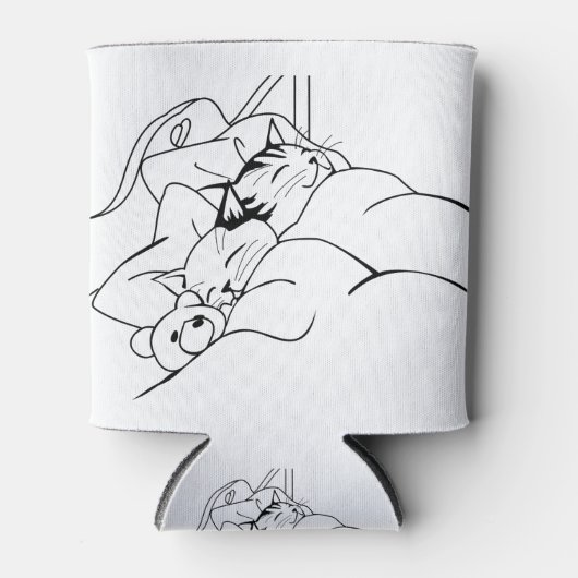 ベッドスリープキャットドリームキッテングッドフレンズ 缶クーラー (正面)