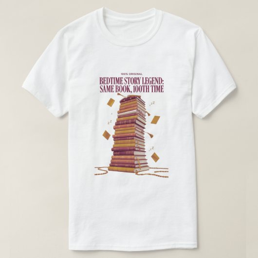 ベッドタイムストーリーの伝説Tシャツ、同じ本の100回目 Tシャツ (デザイン正面)