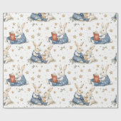 ベッドタイムストーリーラビットラッピング紙 ラッピングペーパー (フラット)