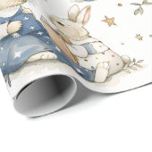 ベッドタイムストーリーラビットラッピング紙 ラッピングペーパー (ロールコーナー)