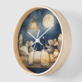 ベッドタイムネズミウォールクロック 壁時計 (傾斜)