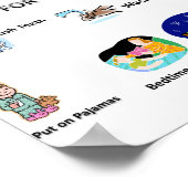 ベッドタイムビジュアル写真スケジュールは私たちの愛する人によって使用 ポスター (角)