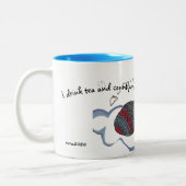 ベッドタイムペロギーパイロヒヴァレニーキウクライナ ツートーンマグカップ (左)