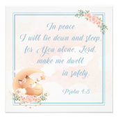 ベッドタイム祈りの言葉子供へルームバイブルバスト詩篇 フォトプリント (正面)