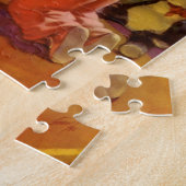 ベッドタイム祈りの言葉、子犬と女の子、ヴィンテージ宗教 ジグソーパズル (側面)