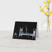 ベッドタイムX線スケルトンブラックブルー カード (黄色い花)