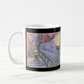 ベッドフォーストップドアブでLトレイン。 コーヒーマグカップ (左)