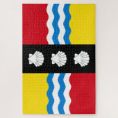 ベッドフォードシャー州旗(英国) ジグソーパズル (縦)