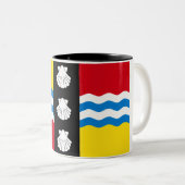 ベッドフォードシャー州旗(英国) ツートーンマグカップ (正面右)