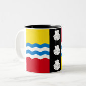 ベッドフォードシャー州旗(英国) ツートーンマグカップ (正面左)