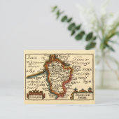 ベッドフォードシャー郡イングランド古古古古美術家の地図 ポストカード (スタンド正面)